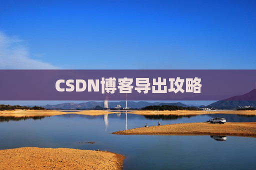 CSDN博客导出攻略